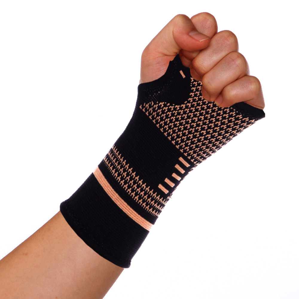 Copper Wrist Brace Support Compression Sleeve Arthritis Gym Carpal Tunnel Hand