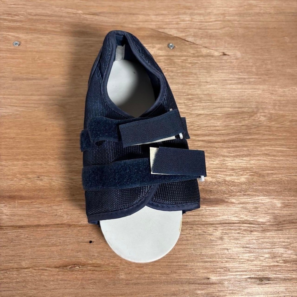 Post Op Surgical Shoe Medical Walking Boot Adjustable Mesh Navy Blue Medium