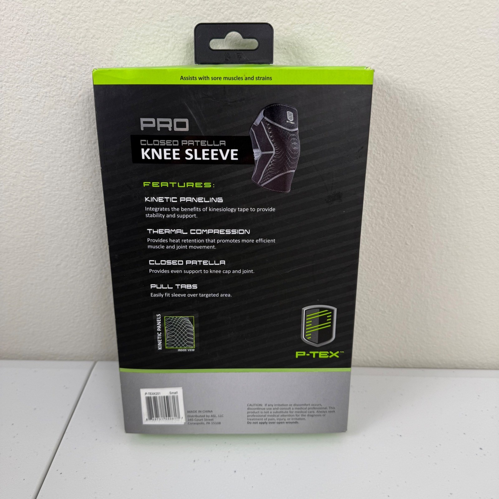 P-TEX Pro Closed Patella Knee Sleeve Small Support P-TEXK201 Compression