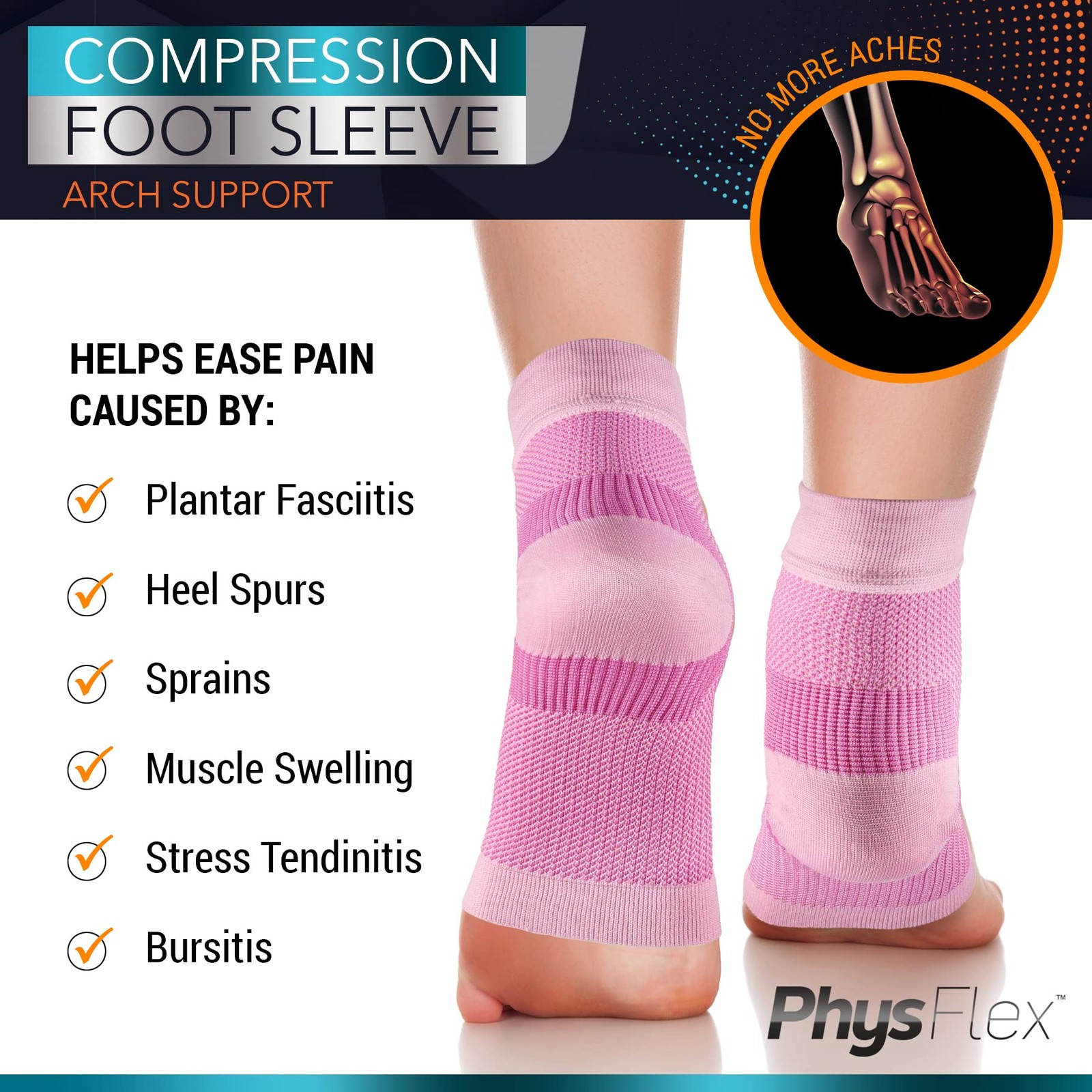 Ankle Brace Support Compression Sleeve Foot Brace Tendonitis Arthritis Stabilizi
