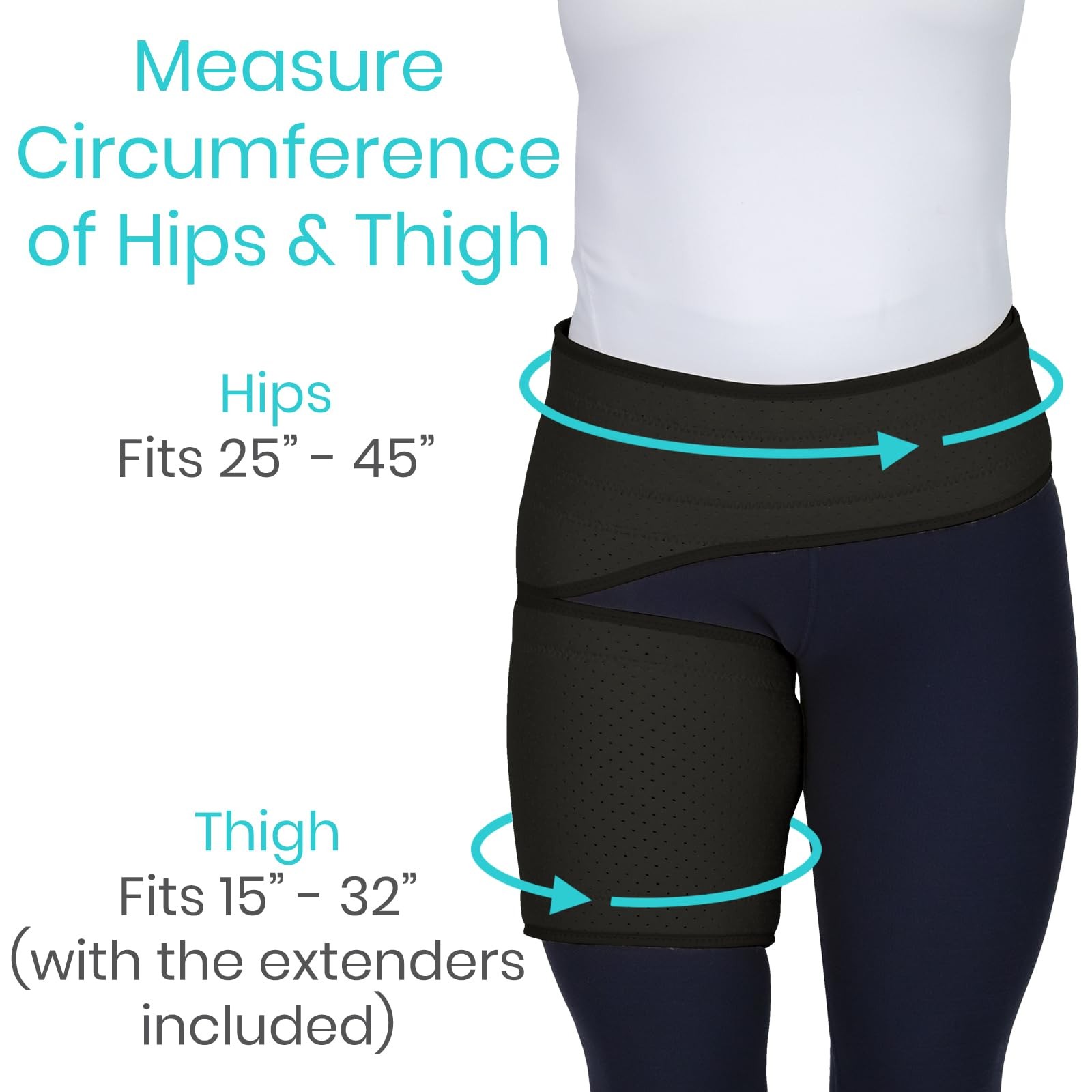 Vive Hip and Groin Brace – Sciatica Bursitis Hip Pain Relief Compression Wrap