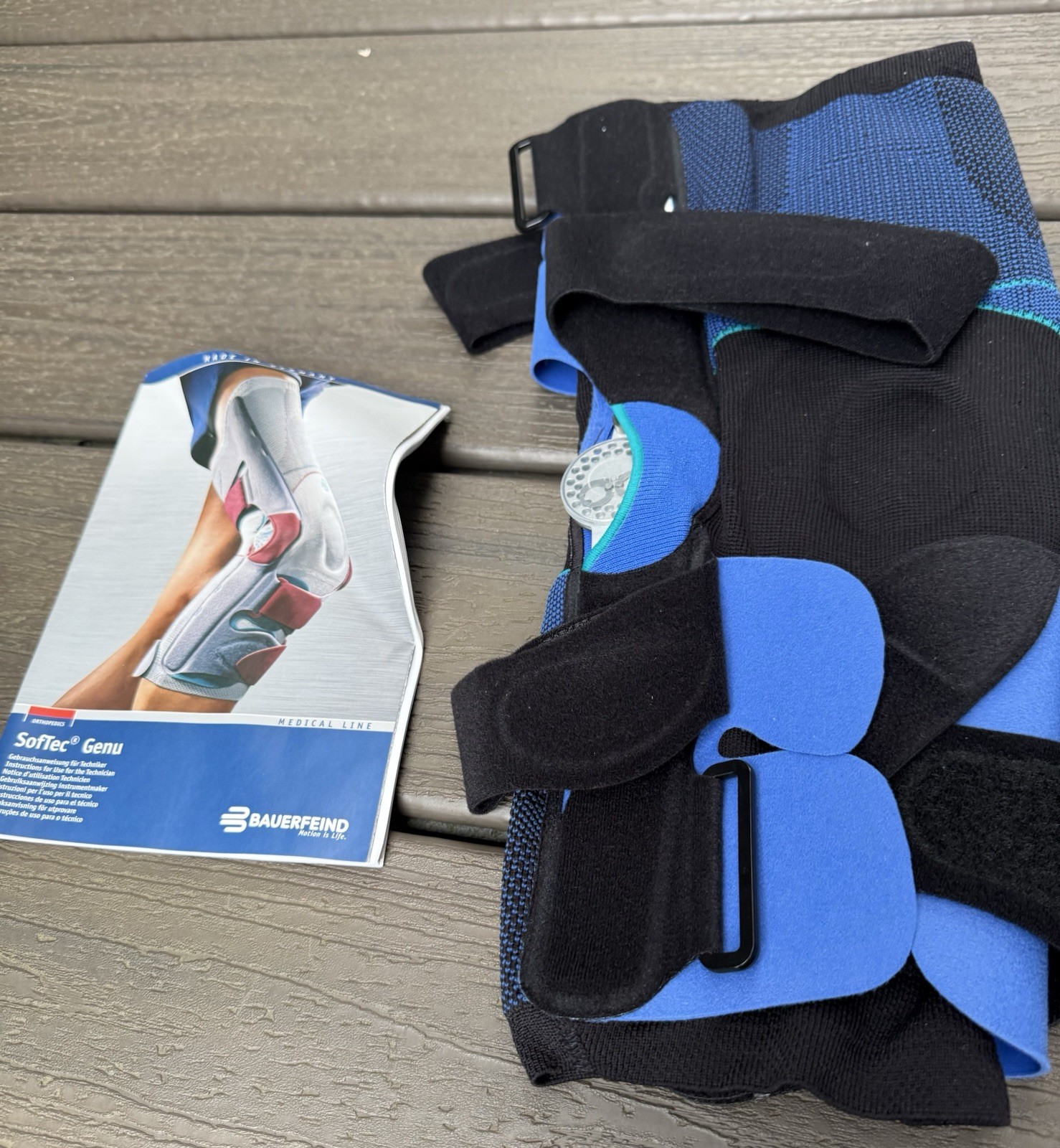 NICE! Bauerfeind SofTec GENU ROM Knee Brace (4 LEFT) ACL MCL Orthosis | 4-Point