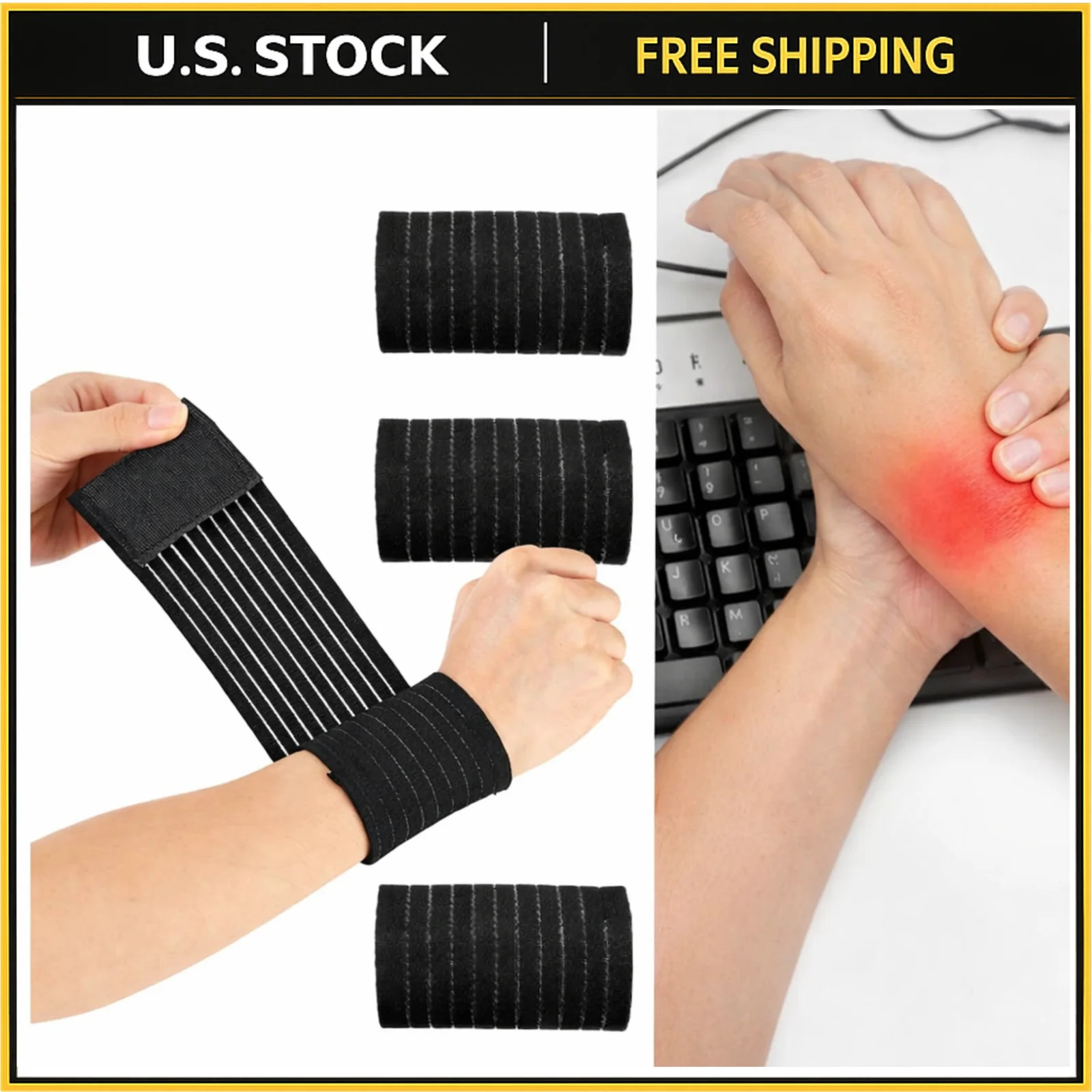 4 Pcs Wrist Widget Wrist Brace for TFCC Tear Ulnar Wrist Band Wrist Wraps
