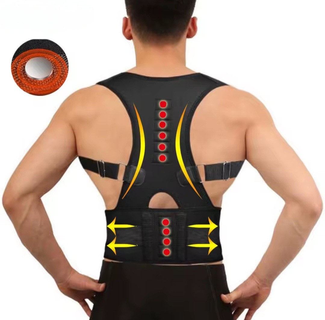 Magnetic Posture Corrector Back Shoulder Brace Belt Adjustable S-4XL