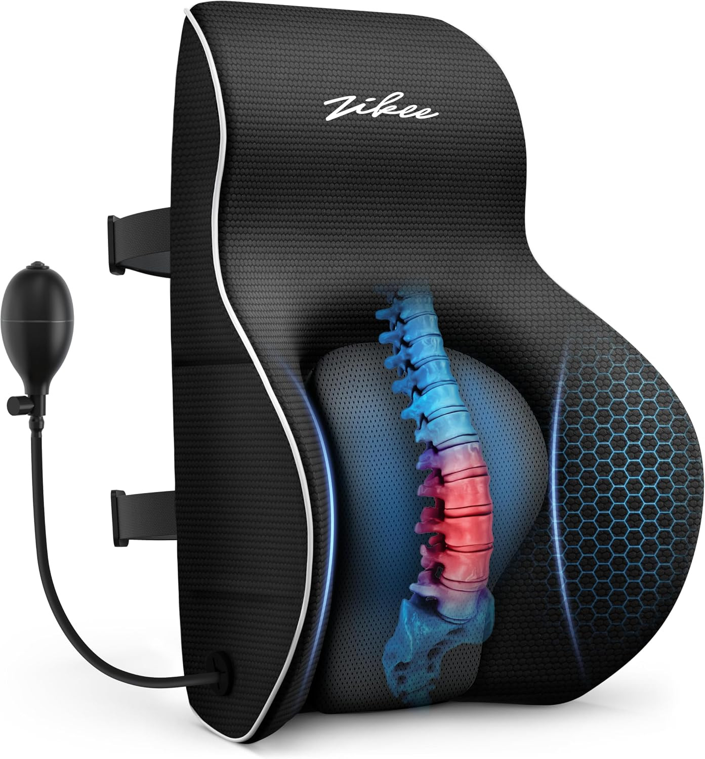 Adjustable Airbag Lumbar Support Pillow Provides Comfortable Support Back Pain R