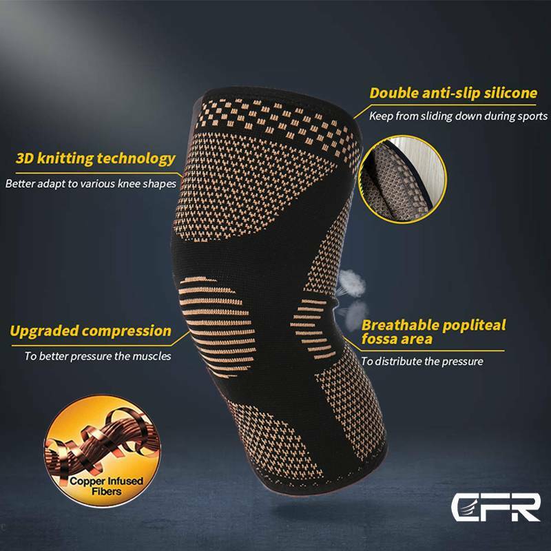 Knee Support Copper Patella Stabilizer Strap Tendon Brace Joint Pain Relief