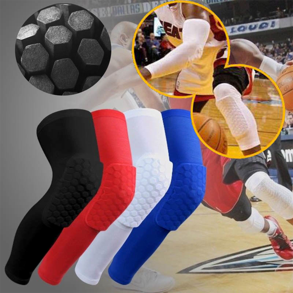 Knee Pad Basketball Leg Protector Knee High Crashproof Antislip Honeycomb Sleeve