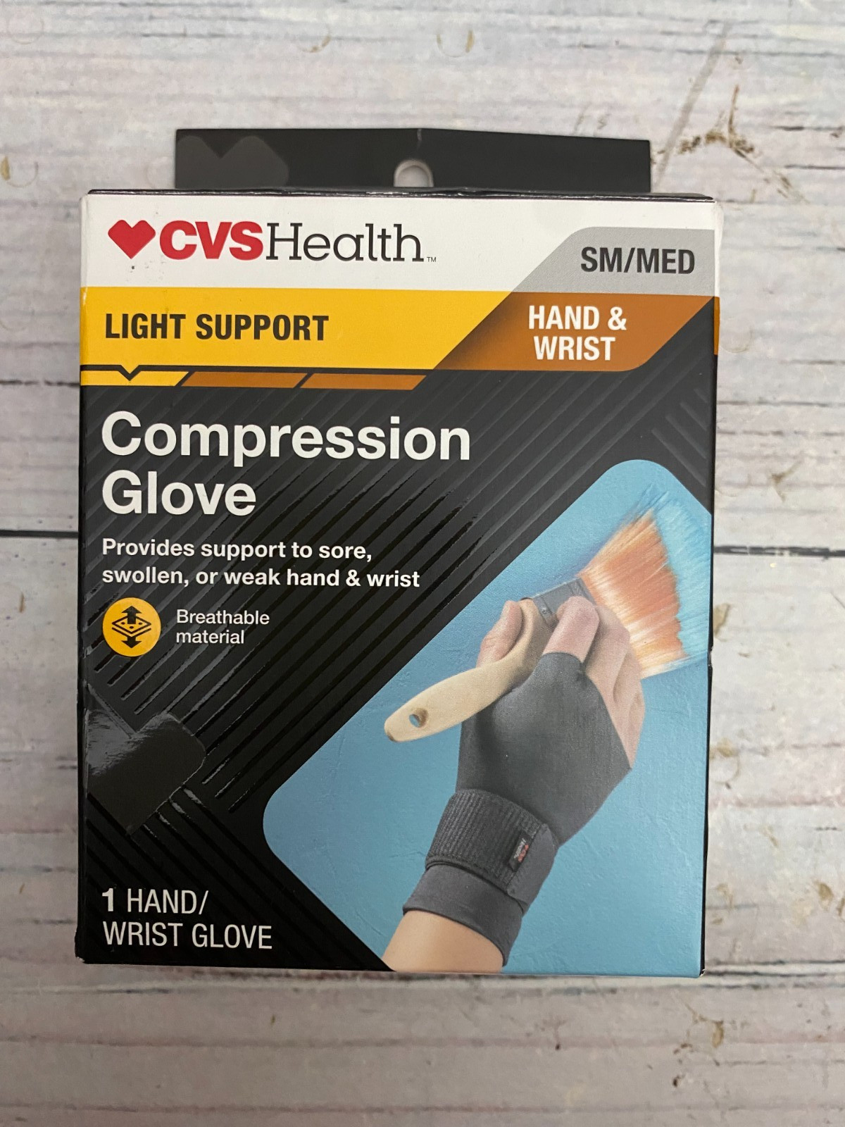 CVS Health Compression Glove Hand and Wrist Support Small Medium