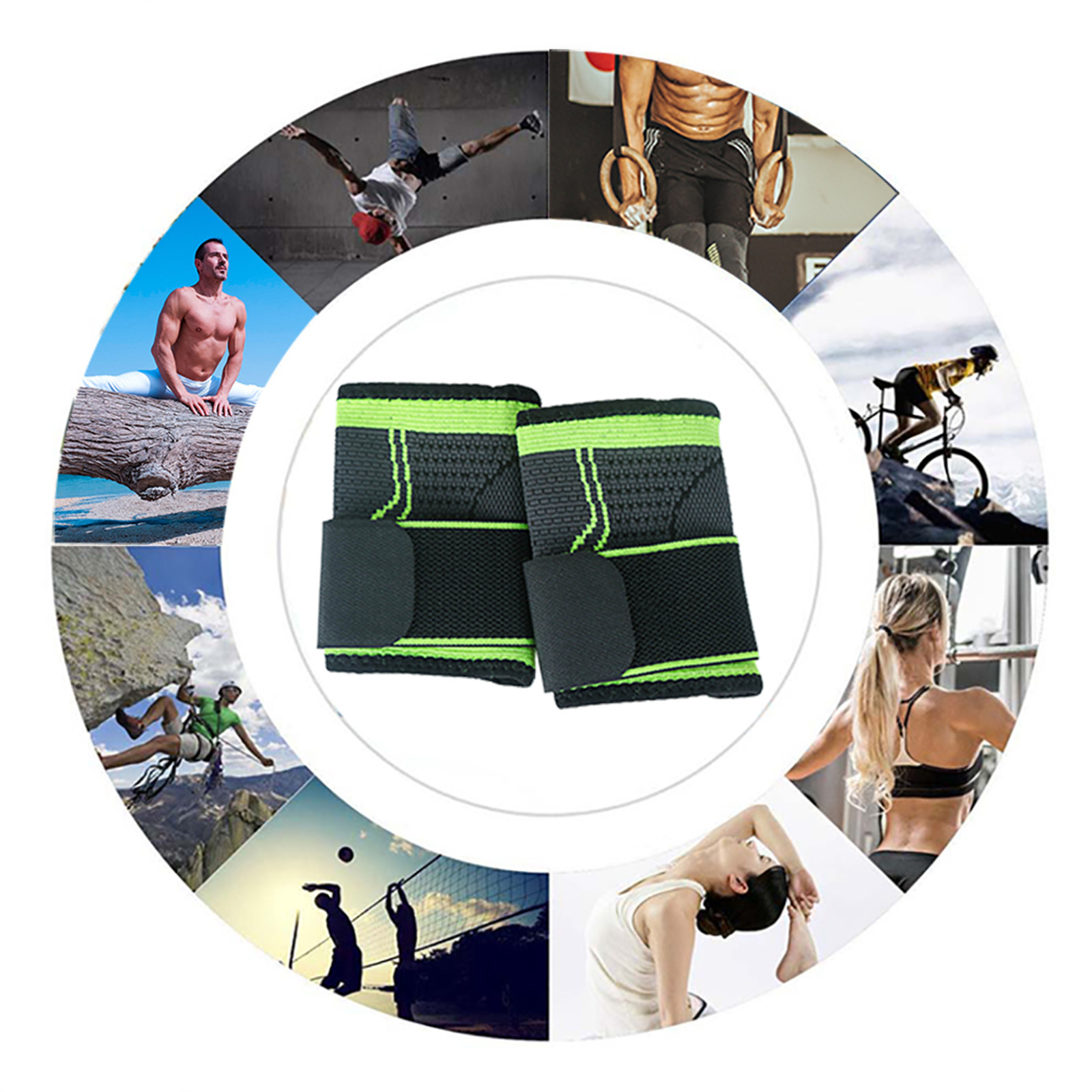Wrist Brace Sports Band Wrap Adjustable Support Gym Strap Carpal Tunnel Bandage