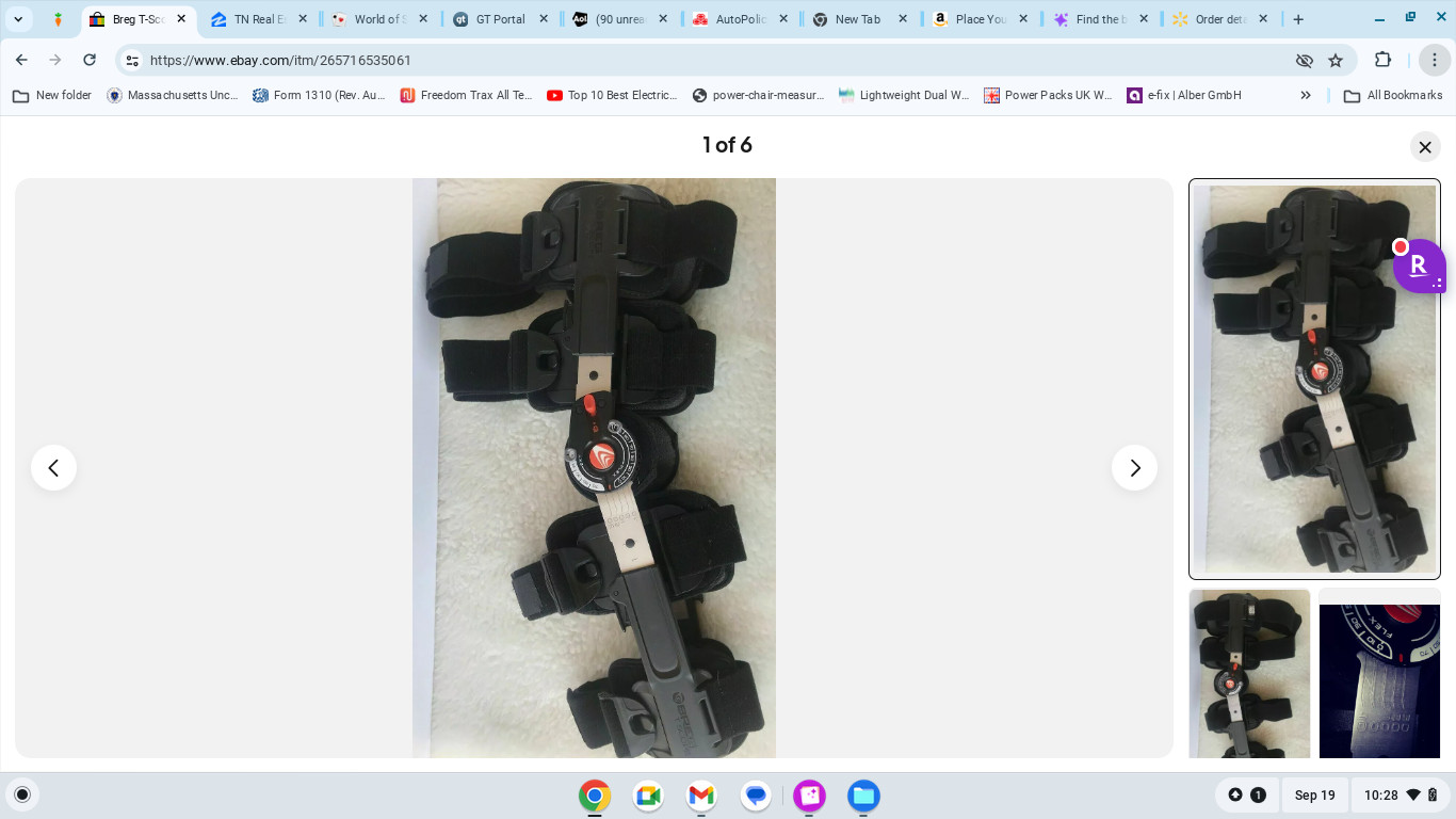 Breg T-Scope Premier Post Op Knee Brace – Black (08814)
