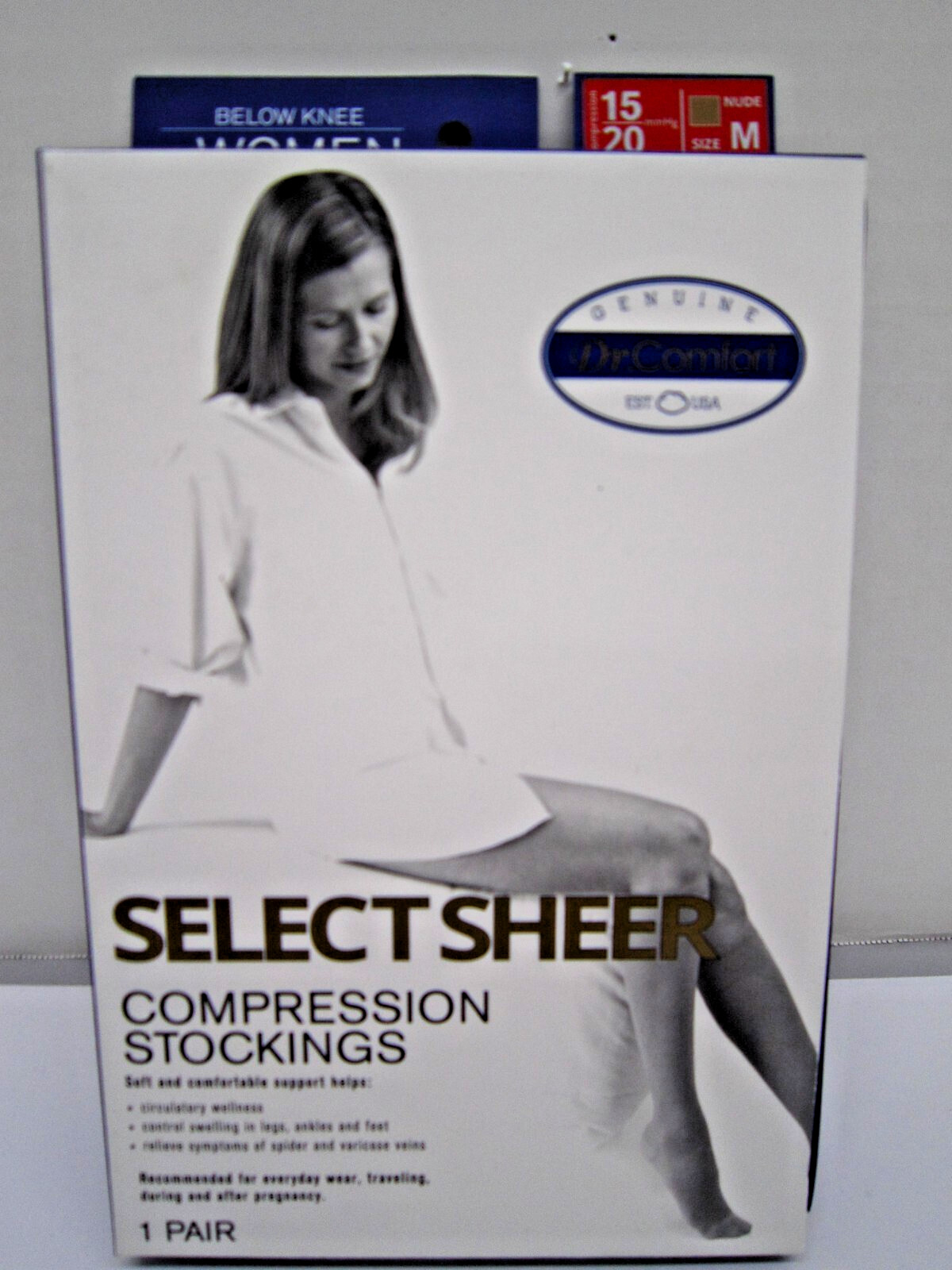 Dr. Comfort Select Sheer-15-20/MMHG Below Knee Women’s Compression Stockings.