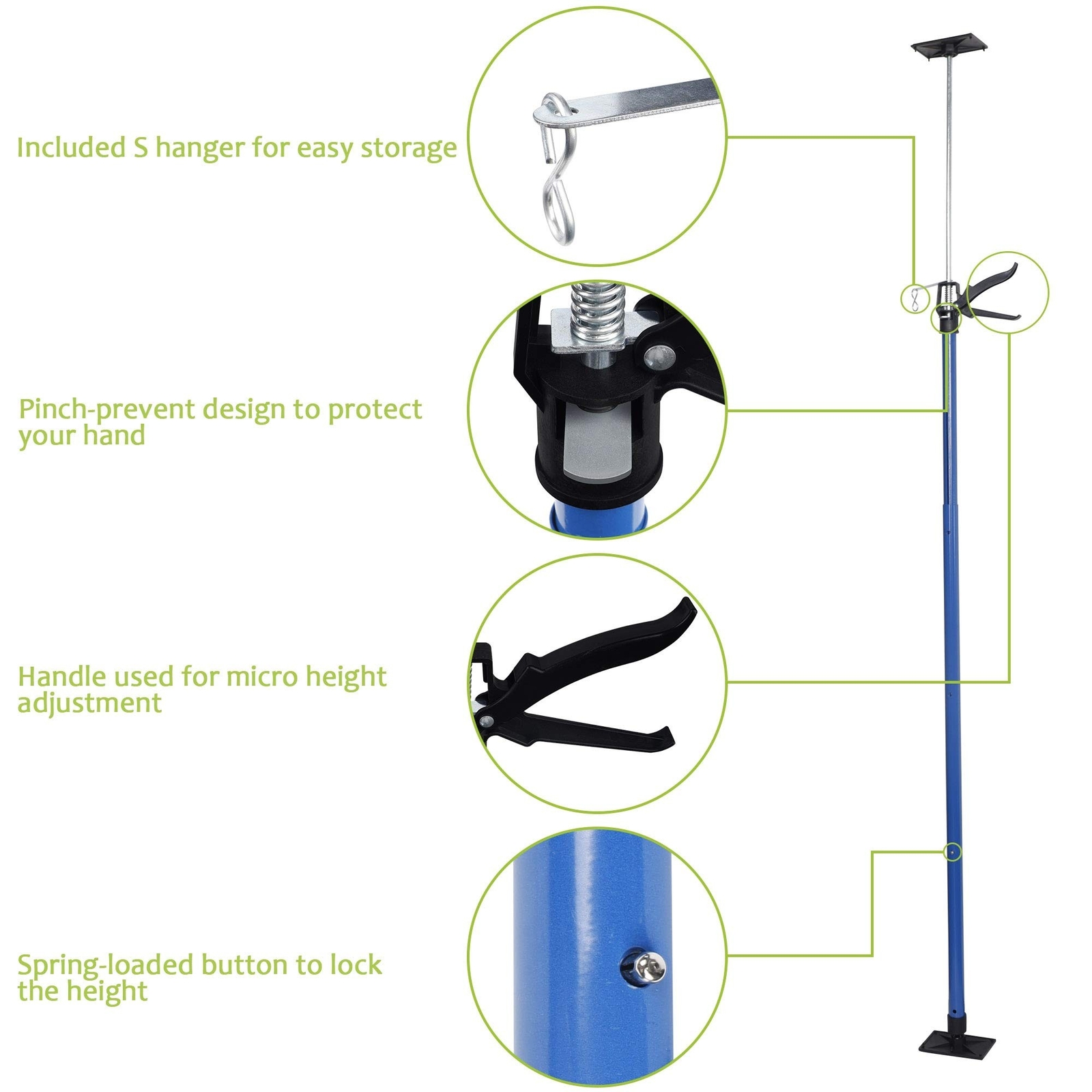 SAND MINE Adjustable Support Pole, 3rd Hand Support System, Steel Quick Suppo…