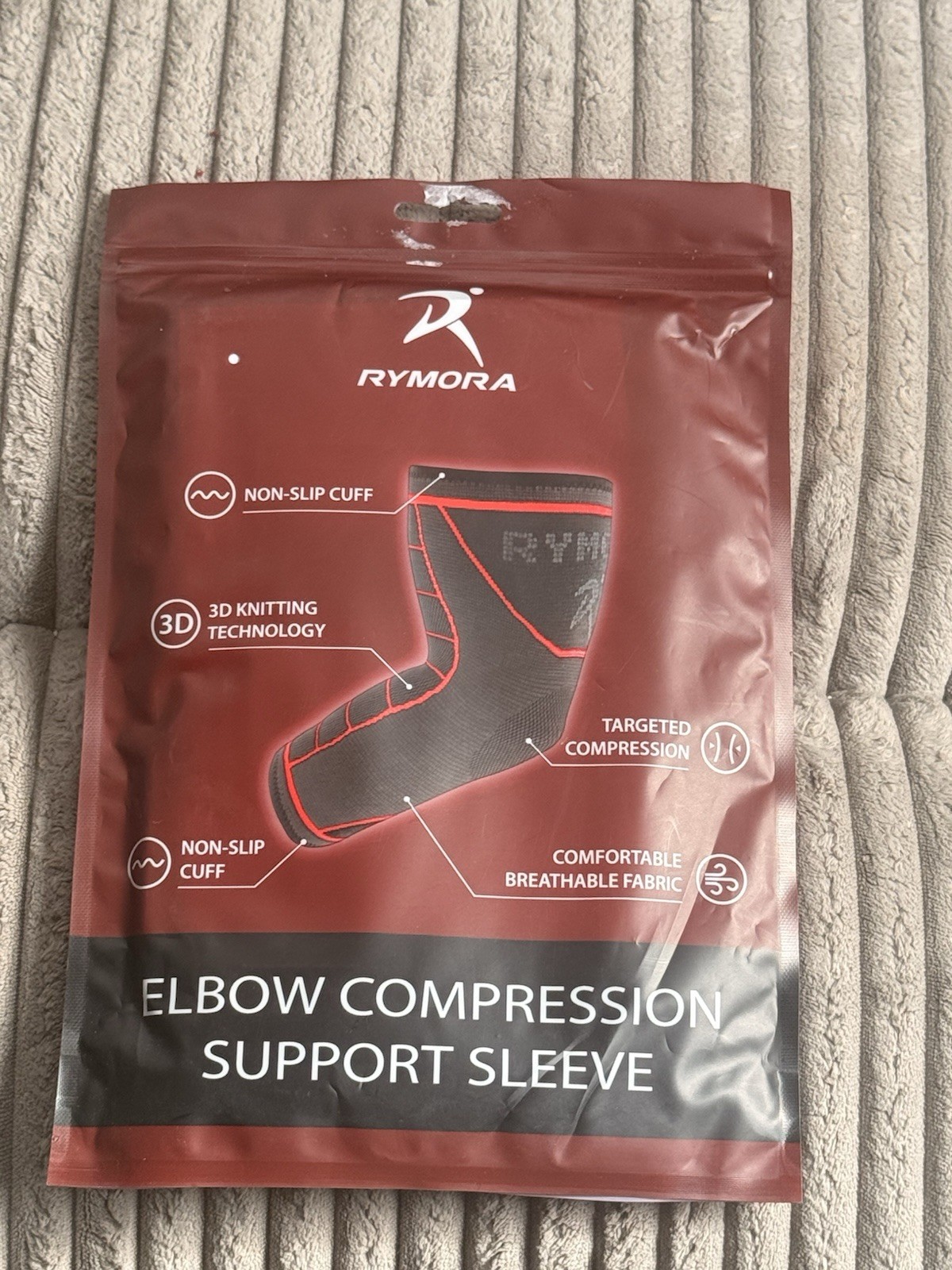 TWO PIECES ELBOW COMPRESSION SLEEVES IN A LARGE SIZE FOR PAIN RELIEF AND SUPPORT
