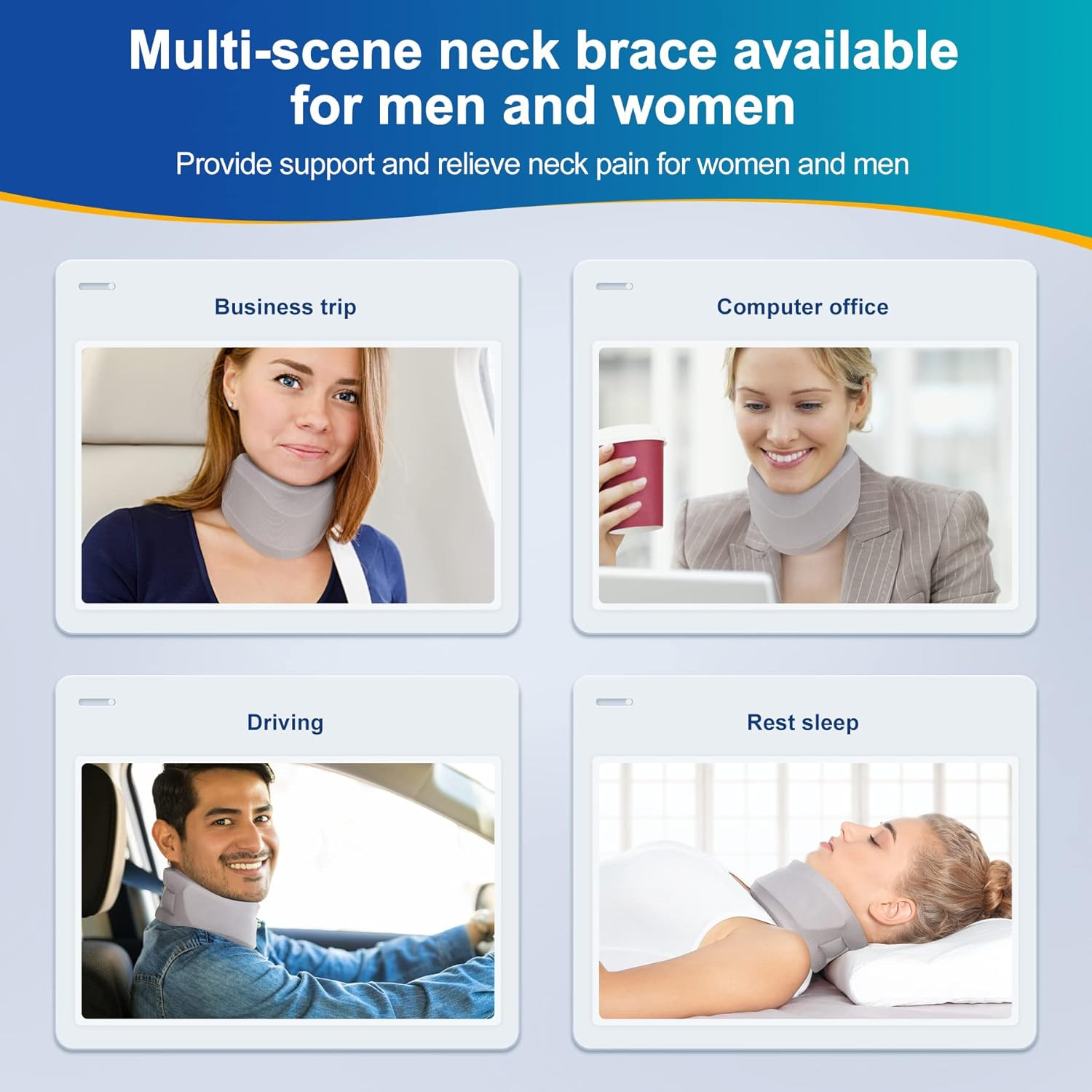 Neck Brace for Neck Pain and Support, Soft Neck Support Relieves Pain & Pressure