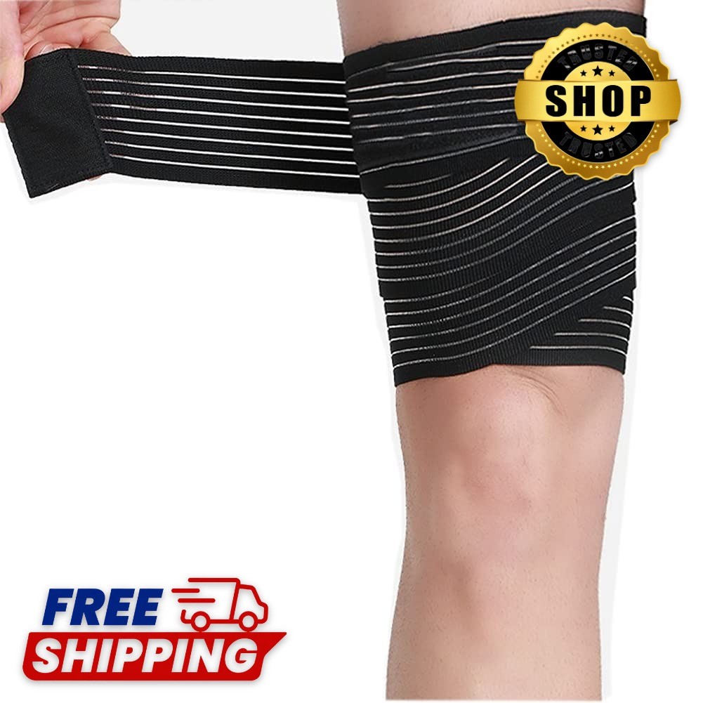 Adjustable Thigh Compression Sleeve Wrap Brace for Men & Women Sport Use