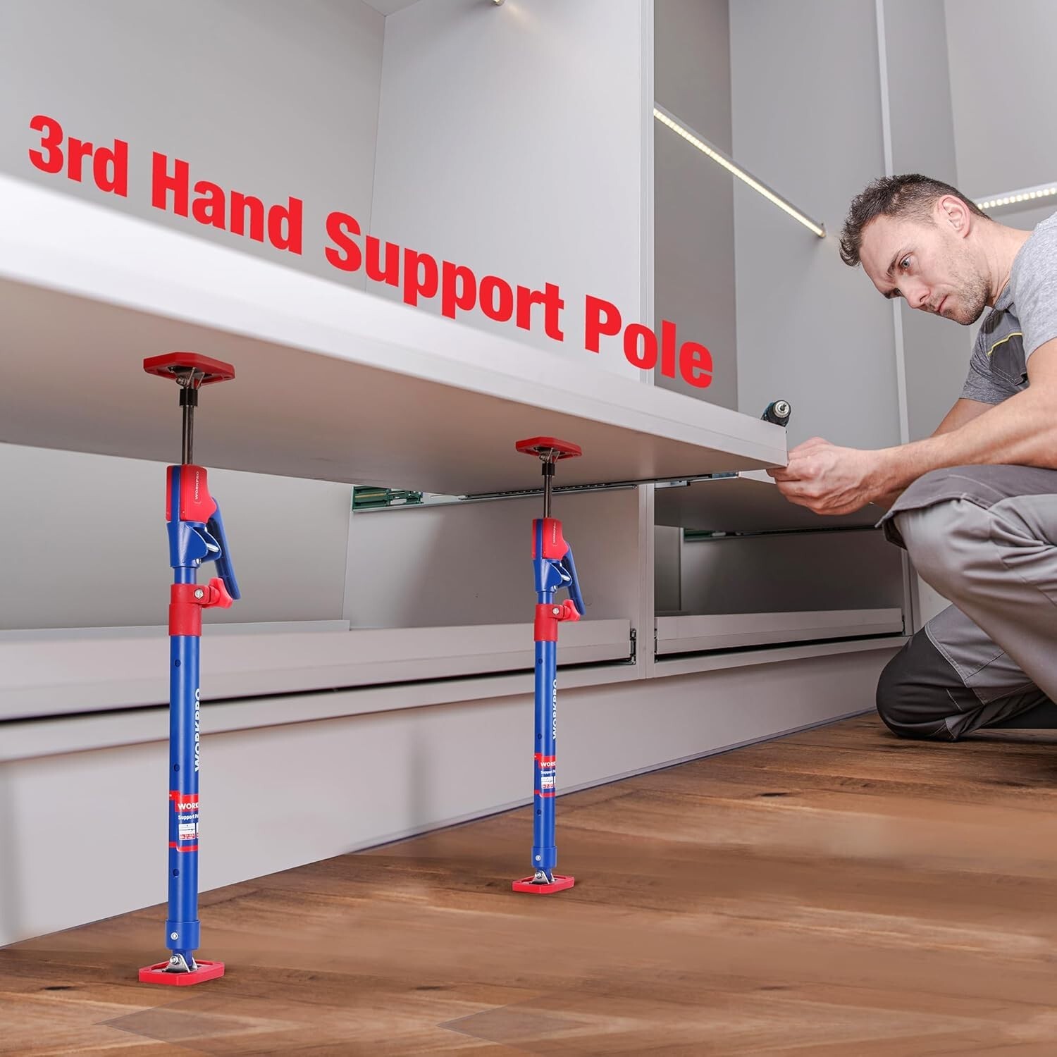 High Density Adjustable Support Pole – Perfect for Cabinets & Shelves