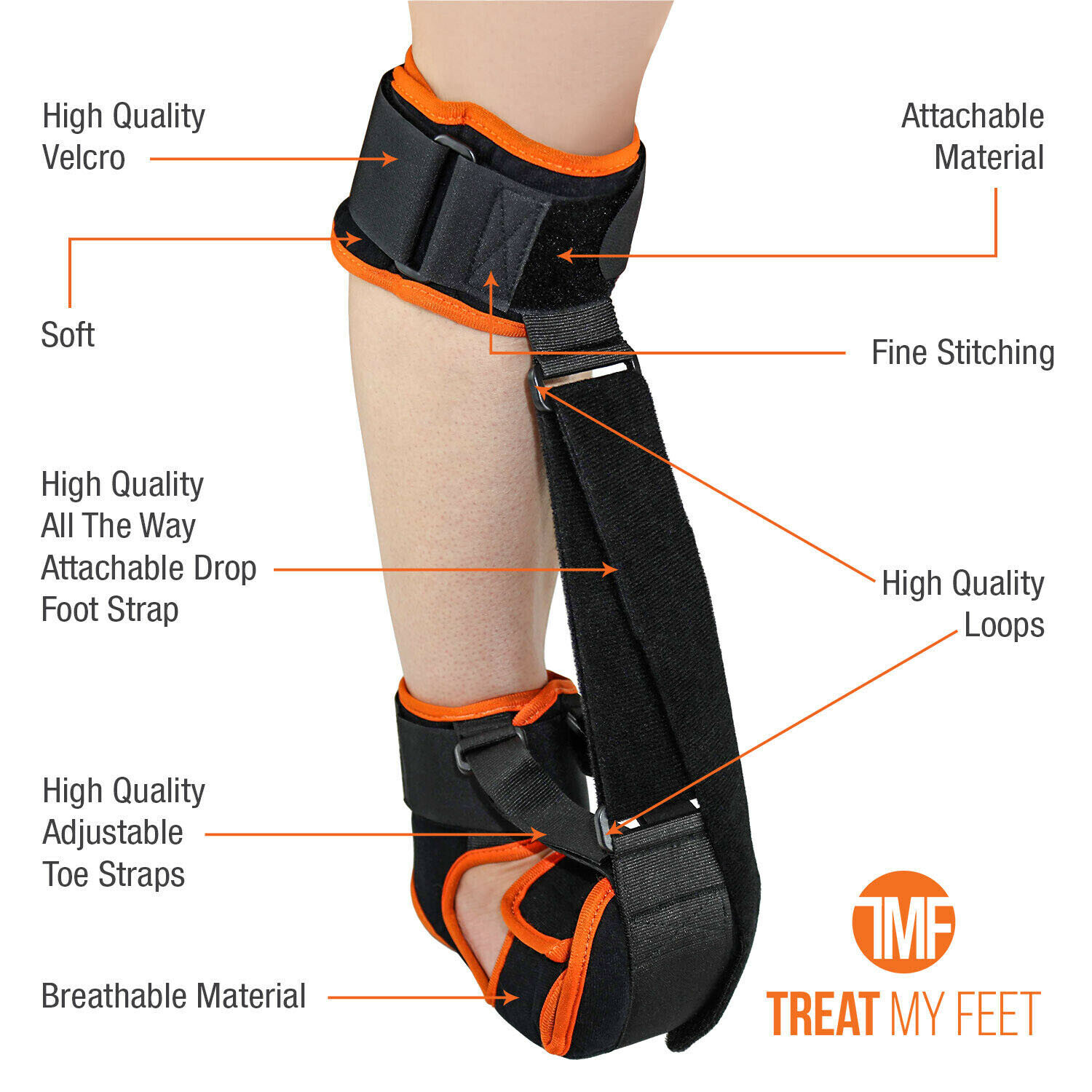 Plantar Fasciitis Night Splint Drop Foot Pain Relief Ankle Brace Support Strap