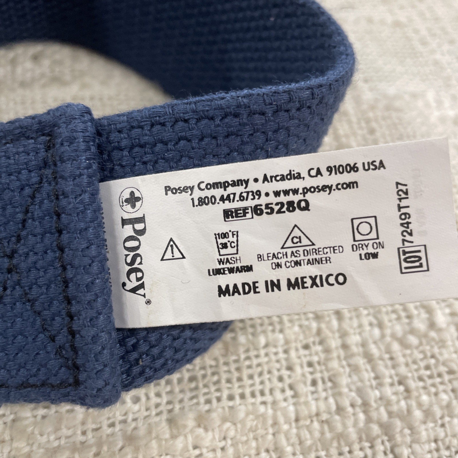 Posey Quick-Release Medical Supply Navy Blue Walking & Patient Gait Belt 53”