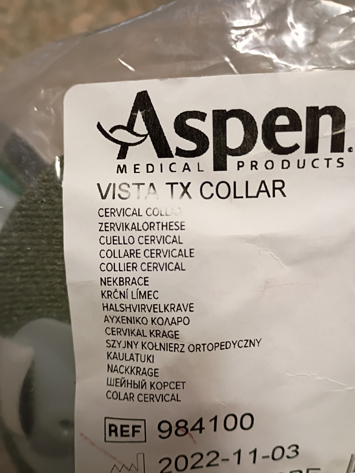 Aspen Vista TX Cervical Collar 984100 Brand New Sealed
