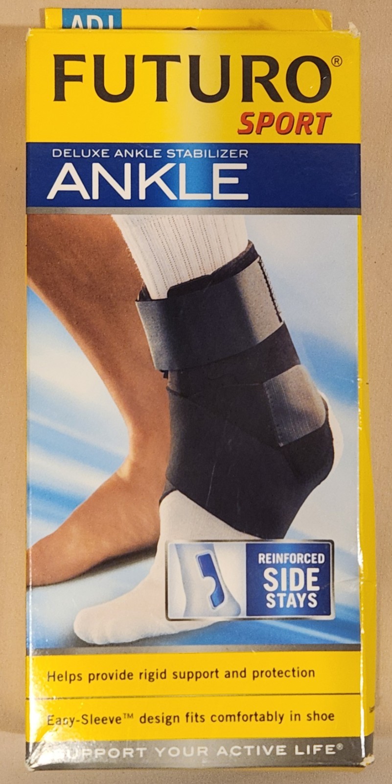 FUTURO Sport Deluxe Ankle Stabilizer #46645 Adjustable Black 8.0-10.0 in