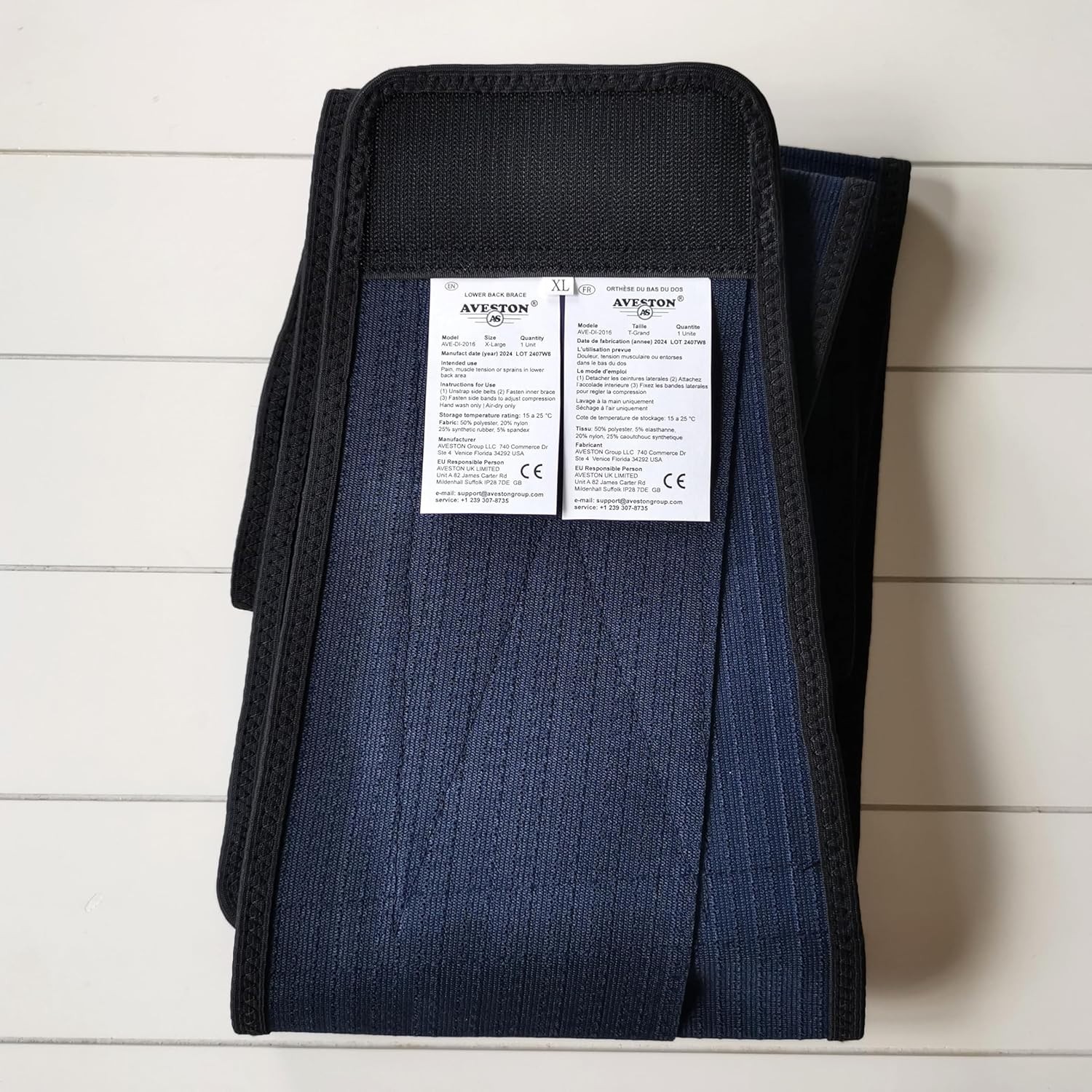 Back Support Lower Back Brace Navy XL