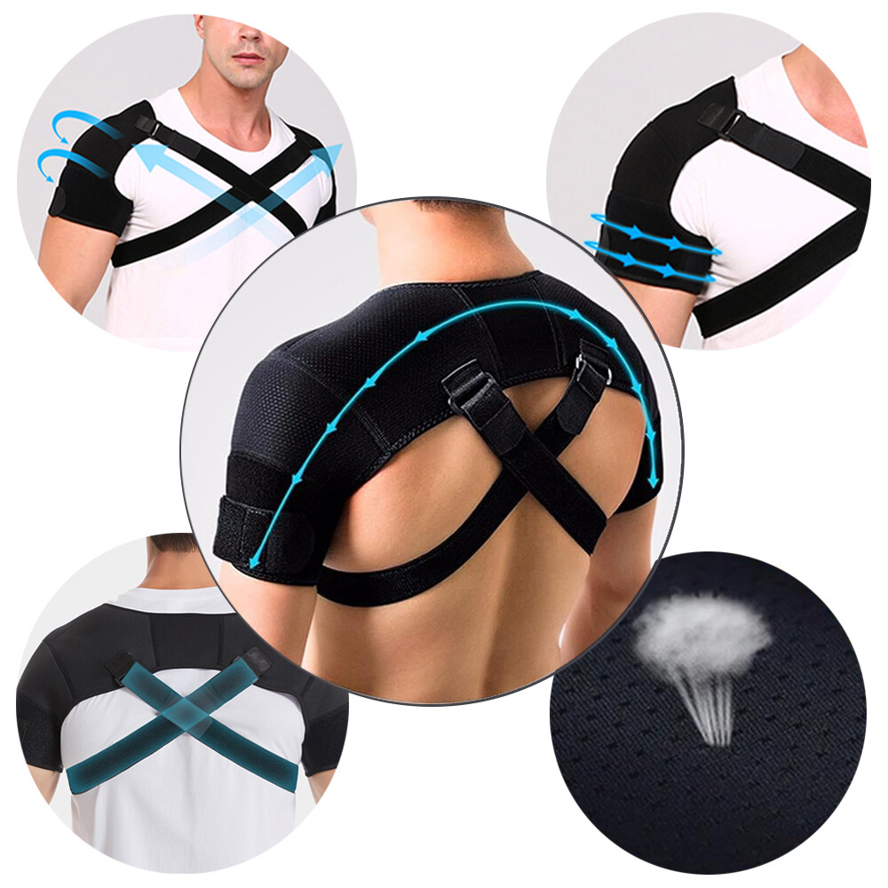 Adjustable Posture Corrector Back Double Shoulder Support Brace Belt Men Women