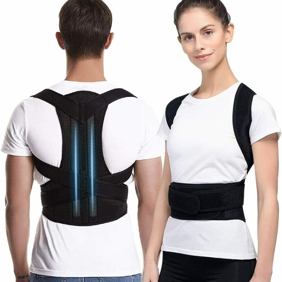Waist Support Corrector Brace Men/Women Posture Back Lumbar Shoulder Belt Girdle