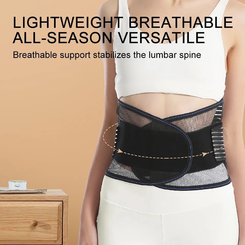 Breathable Lower Back Brace Lumbar Support Waist Belt For Men Women Pain Relief