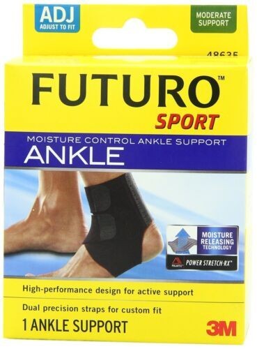 Futuro Sport 48635 Ankle Support Moisture Control Moderate Adjustable Fit 1ct