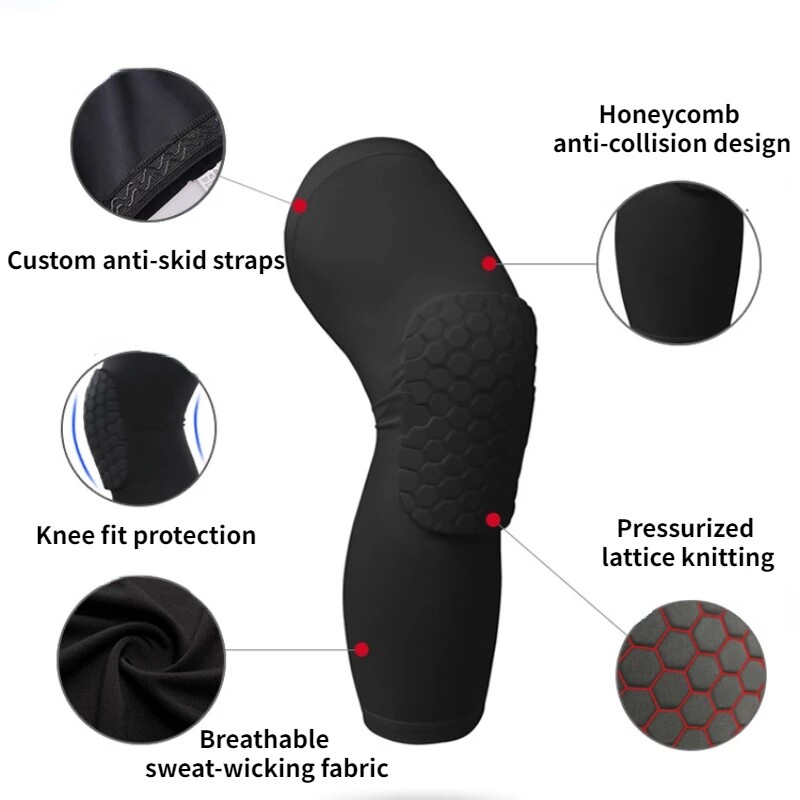 Compression Sleeve Support Leg Knee Pad Brace Sport Pain Guard For Men Women