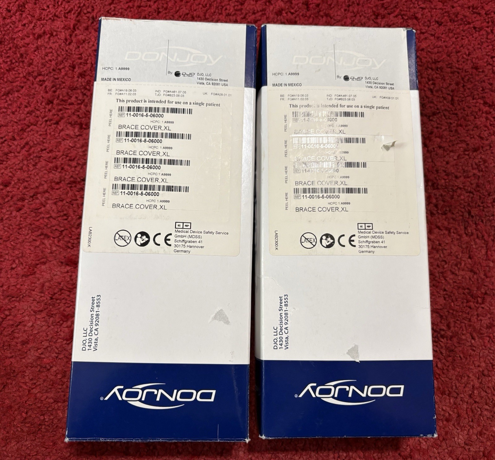 DonJoy REF 11-0016-5-06000 Knee Brace Cover size XL New