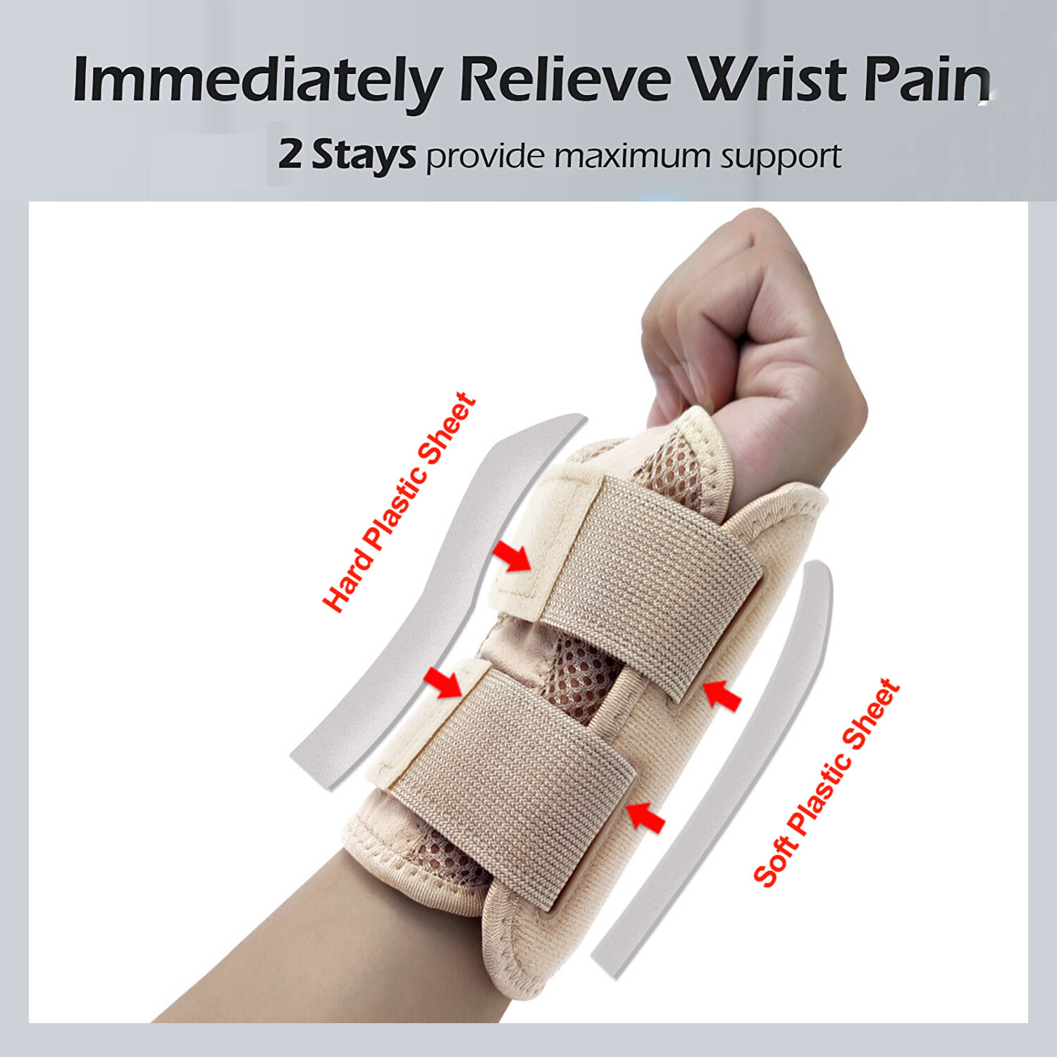 Right Left Wrist Hand Support Brace Splint Carpal Tunnel Sprain Arthritis Sports