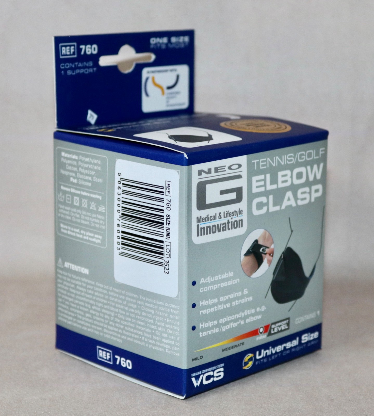 NEO G Medical & Lifestyle Innovation ~ Elbow Clasp ~ Tennis ~ Golf ~ Firm NEW