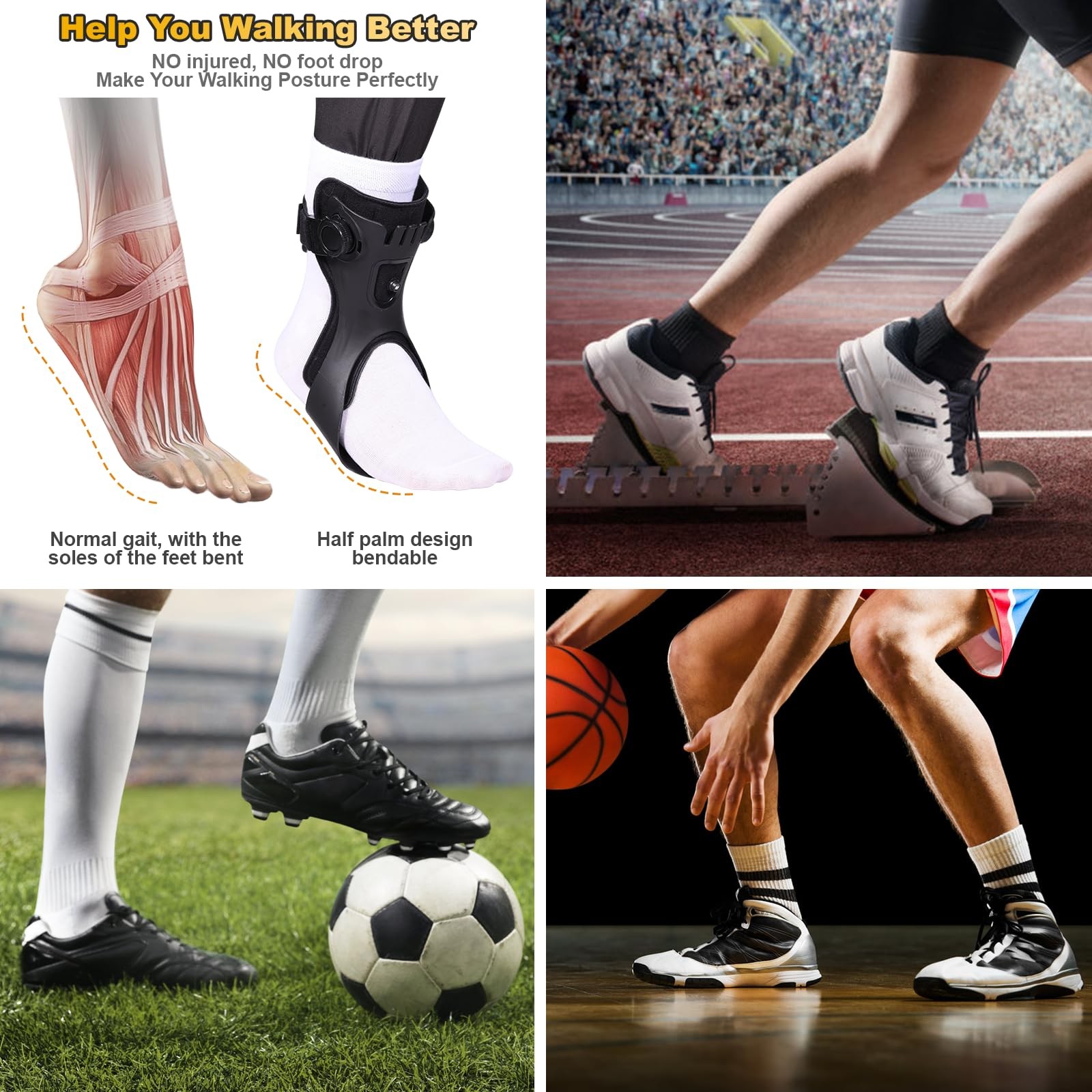 AFO Foot Drop Brace, Ankle Foot Orthosis for Men Women[LEFT-XL]