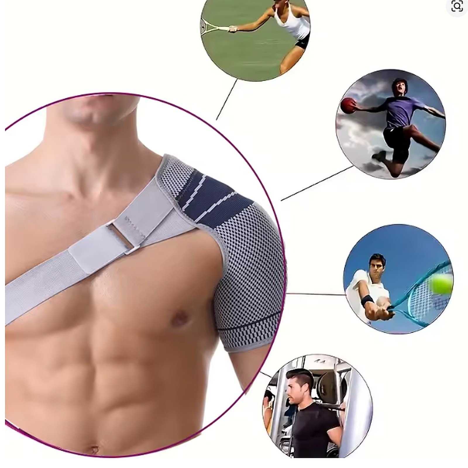 Shoulder Brace Support Compression Sleeve Torn Rotator Cuff Relief Joint AC Pain