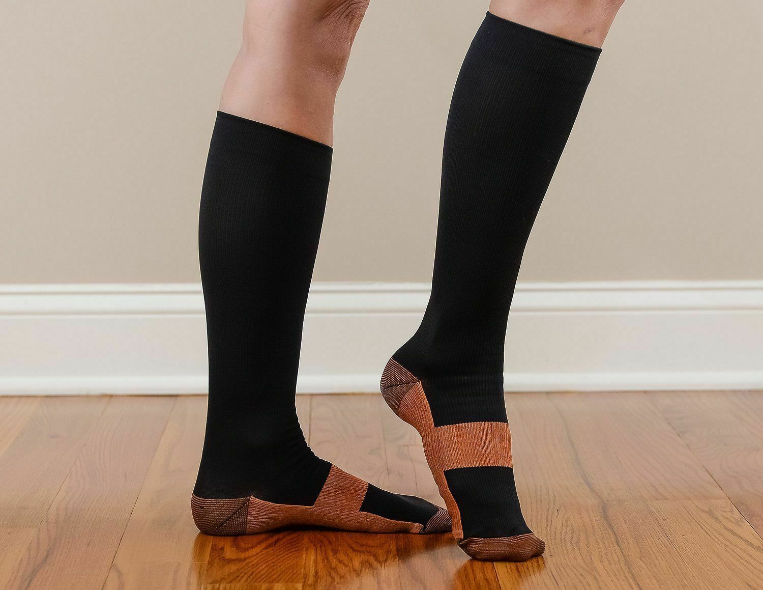 HOT Mejores Medias Pantys Calcetas Largas De Compresion Para Varices Talla L NEW