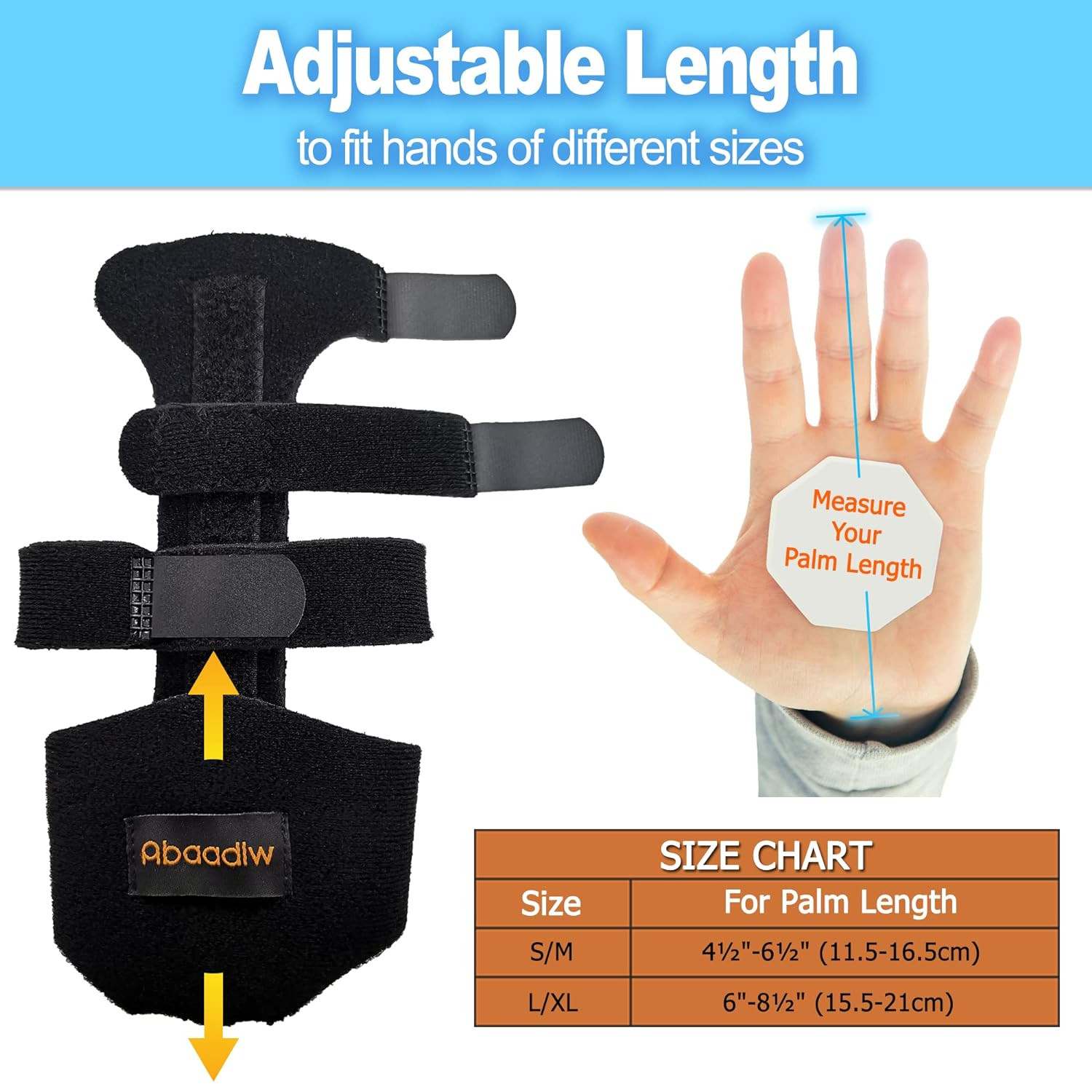 Trigger Finger Splint 2 Pcs, Adjustable Index Finger Splint, Finger Splint Middl