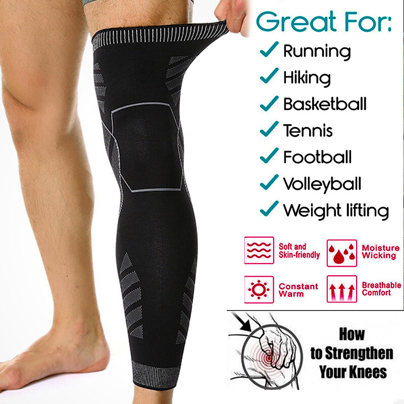 Copper Compression Knee Support Sleeve Brace Leg Joint Pain Relief Arthritis US