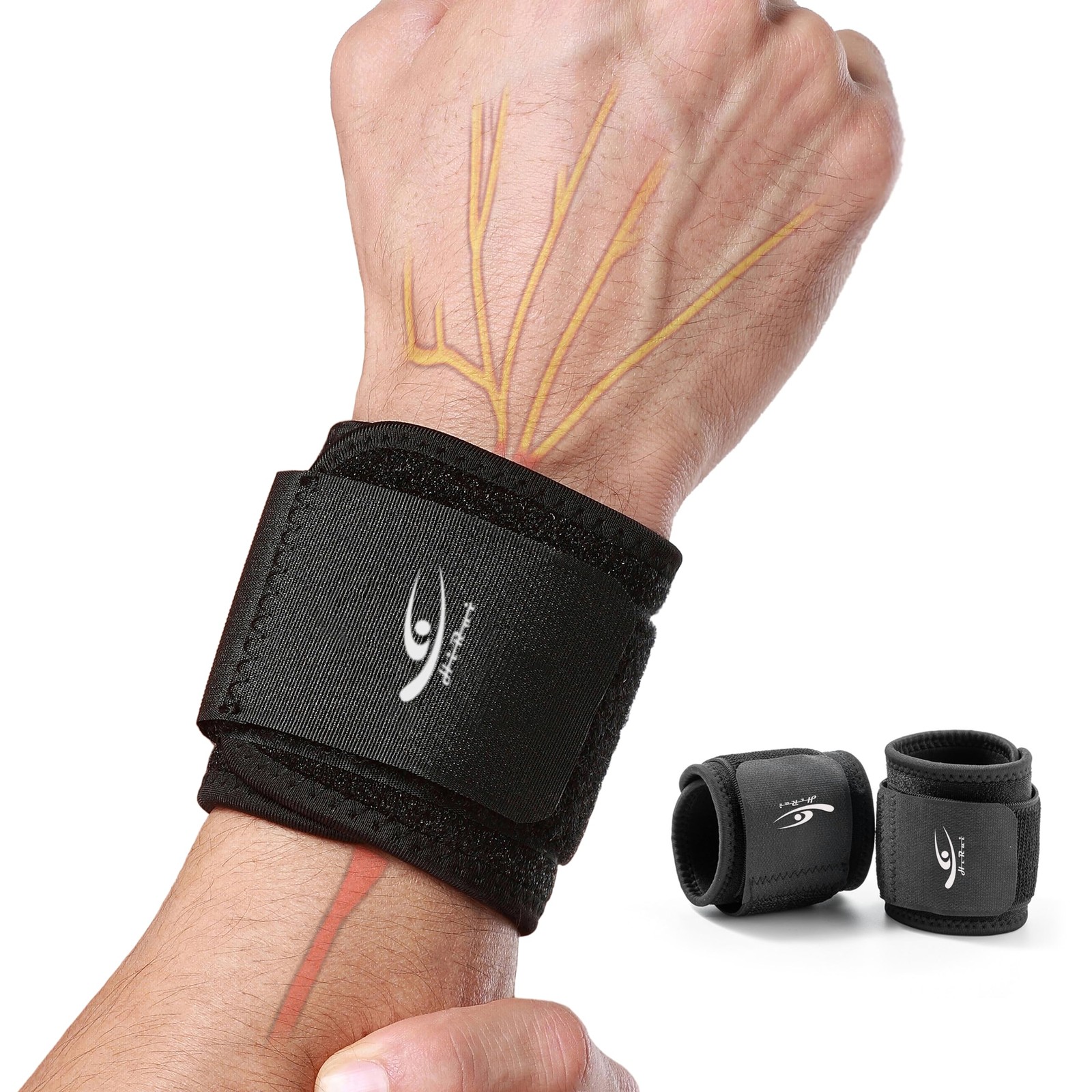 HiRui Wrist Compression Strap Wrist Brace Wrist Wraps for Fitness, Weight Lif…