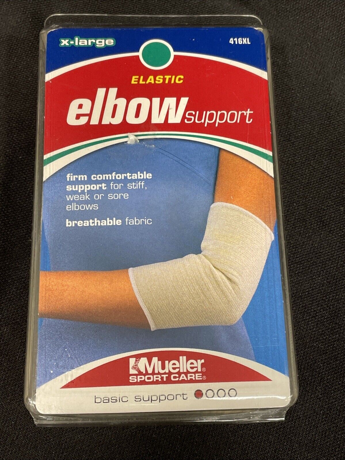 MLR Elbow Support Elastic Knit, Contoured, Lightweight, Beige – X-Large 13-15″