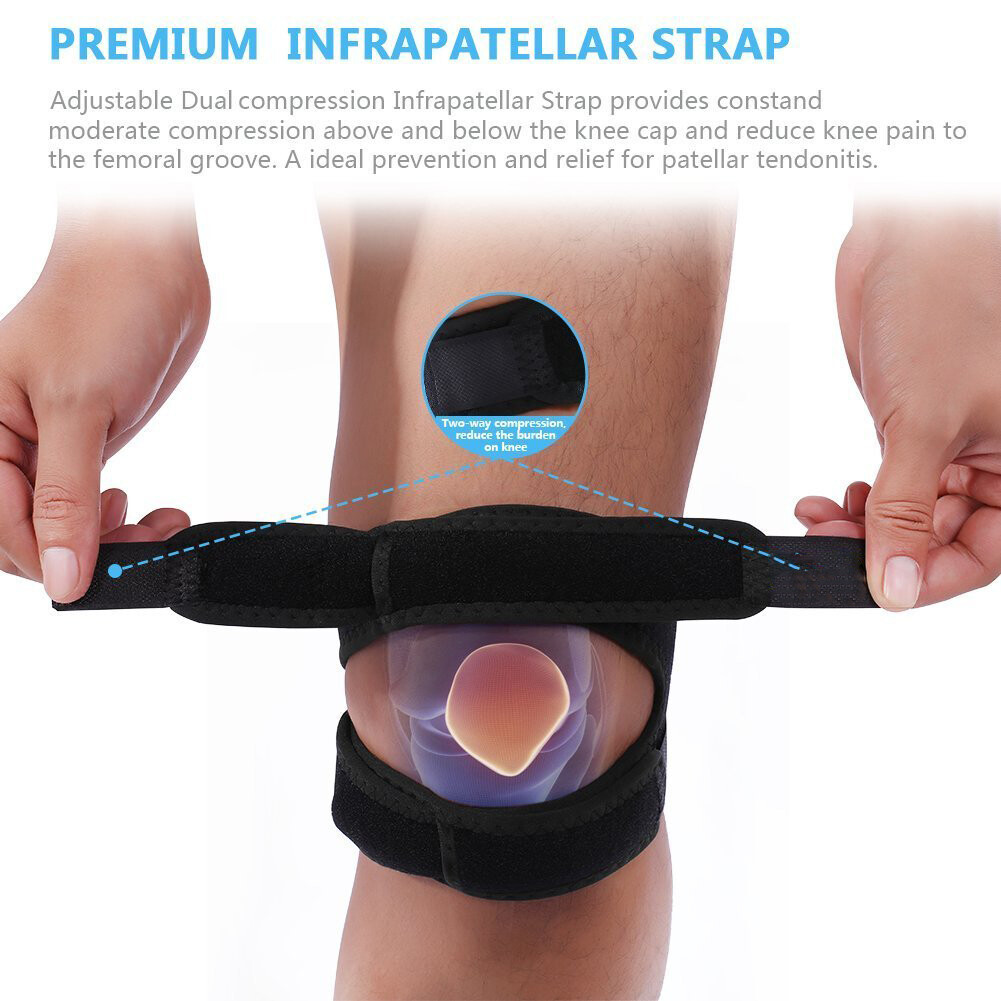 Knee Support Compression Strap Brace Sports Joint Pain Relief Arthritis Sport US