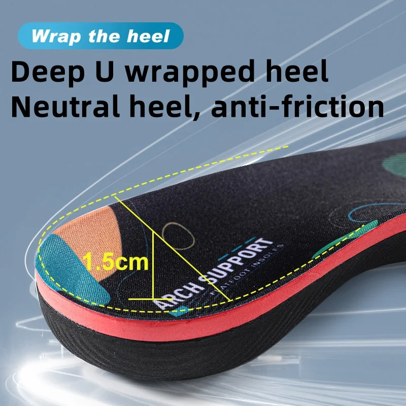 1 pair arch support Plantar fasciitis insoles Soft sole shock-absorbing sports s