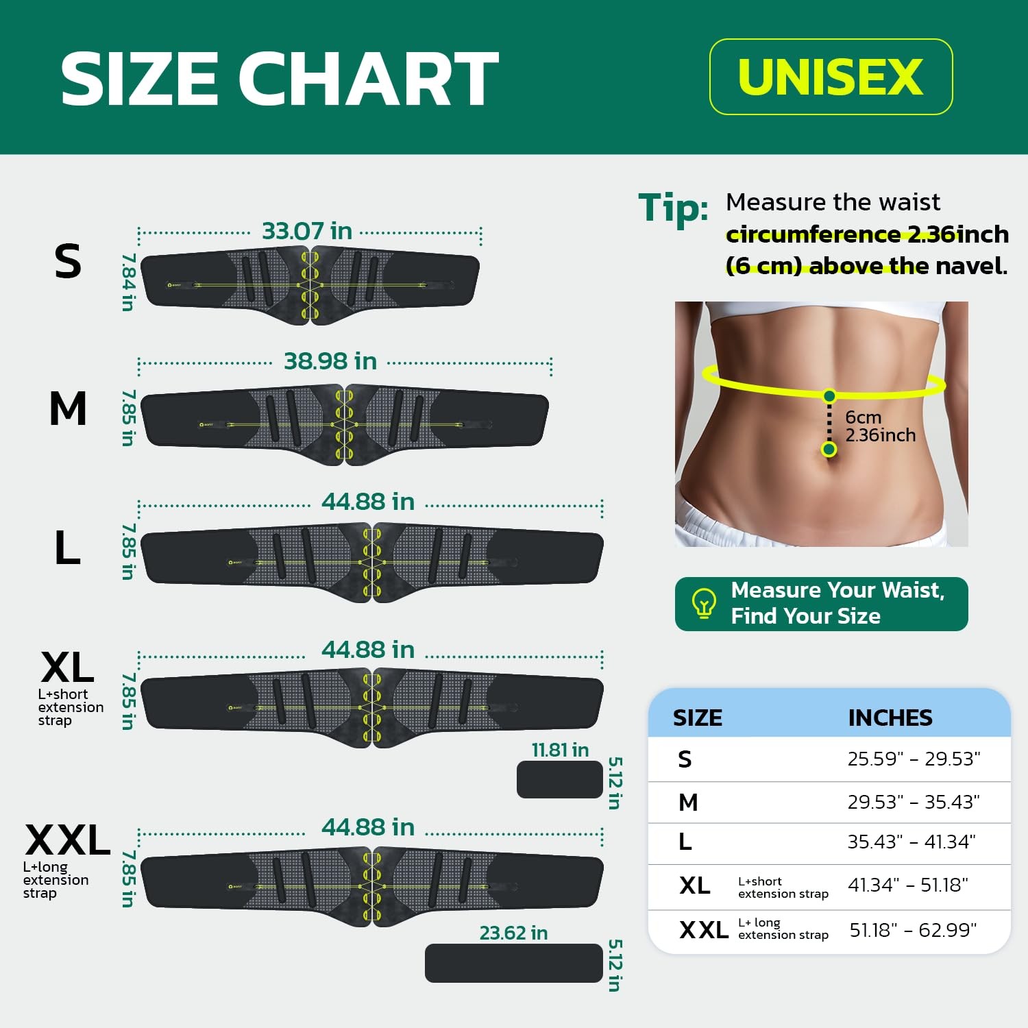 aoFIT Back Brace for Lower Pain, Lightweight & Flexible XX-Large, Black