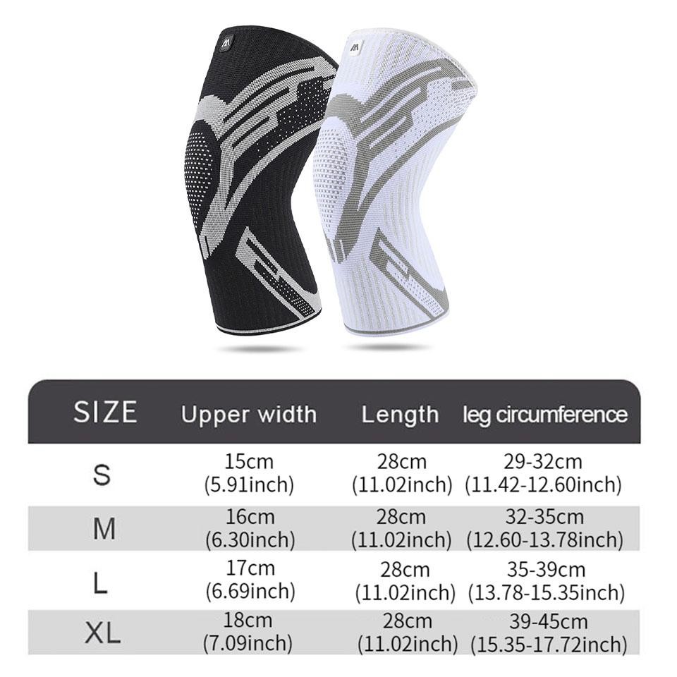 1PC Compression Knee Support Sleeve Breathable Brace with Spring Pads