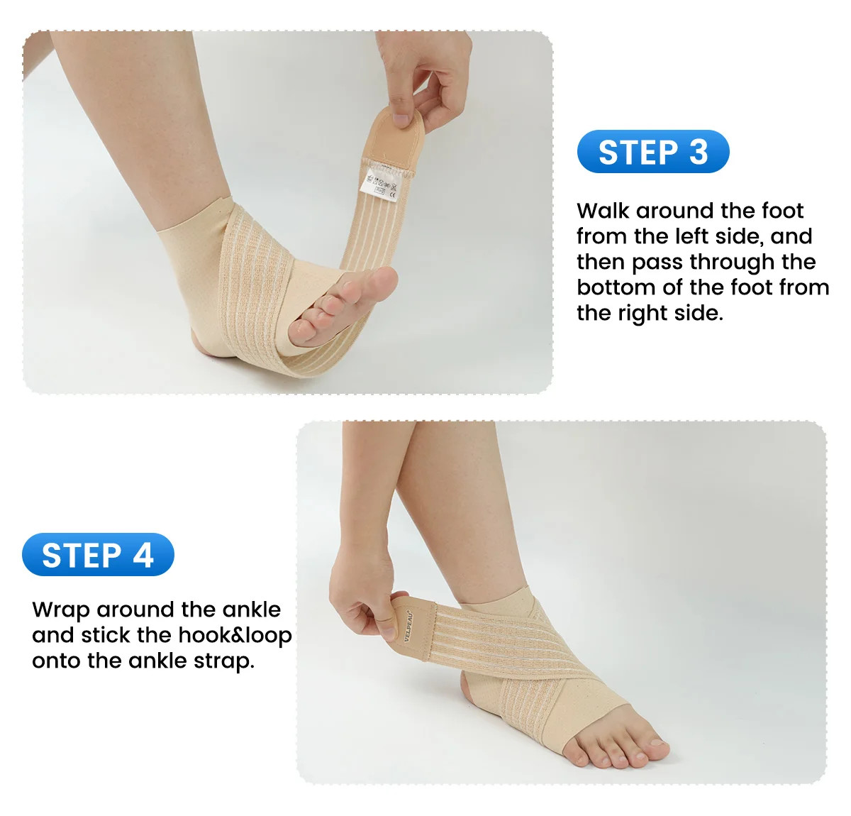 Support Ankle Compression Sleeve Adjustable for Achilles Tendonitis and Plantar