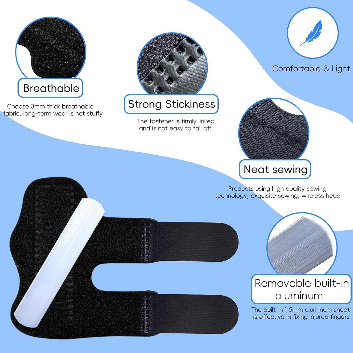 Finger Splint, Universal Trigger Finger Brace for Broken/Arthritis Pain and Spra