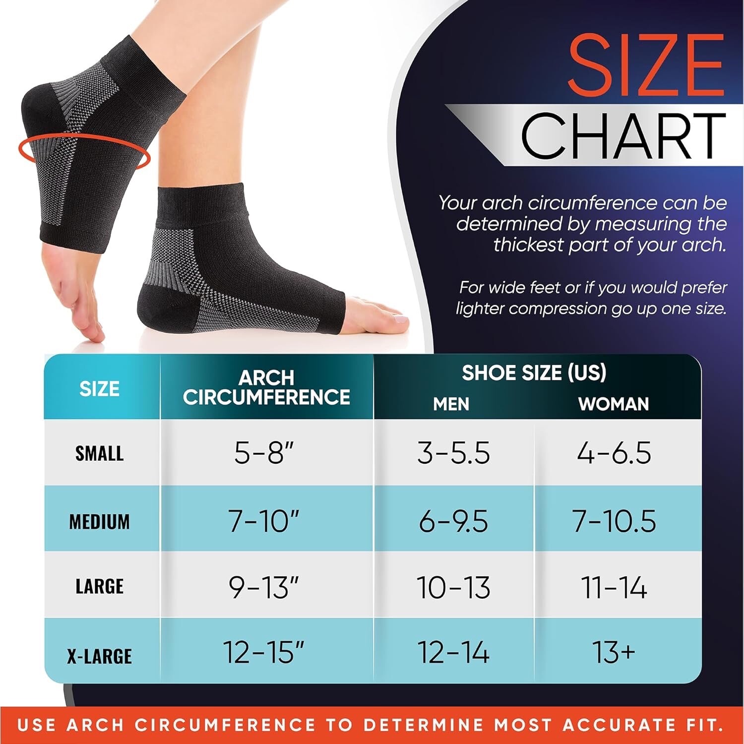 PHYSFLEX COMPRESSION FOOT SLEEVE ARCH SUPPORT PLANTAR FASCIITIS BLACK SZ S QTY 2