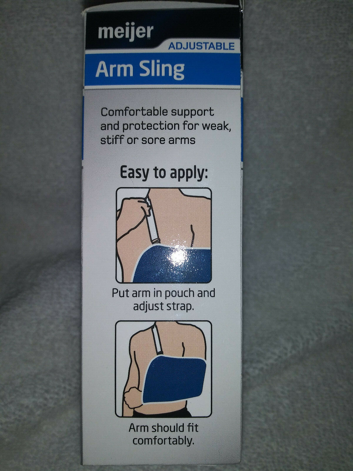 Meijer Arm Sling Adjustable Support Strap Sport Care Medical Therapy One Size