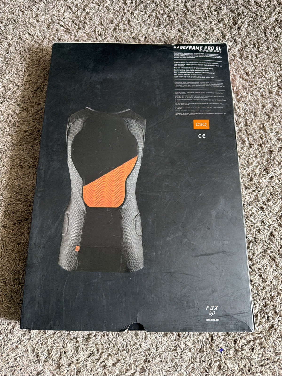 Fox Racing Armor – Baseframe Pro SL Base Layer Black Size XL