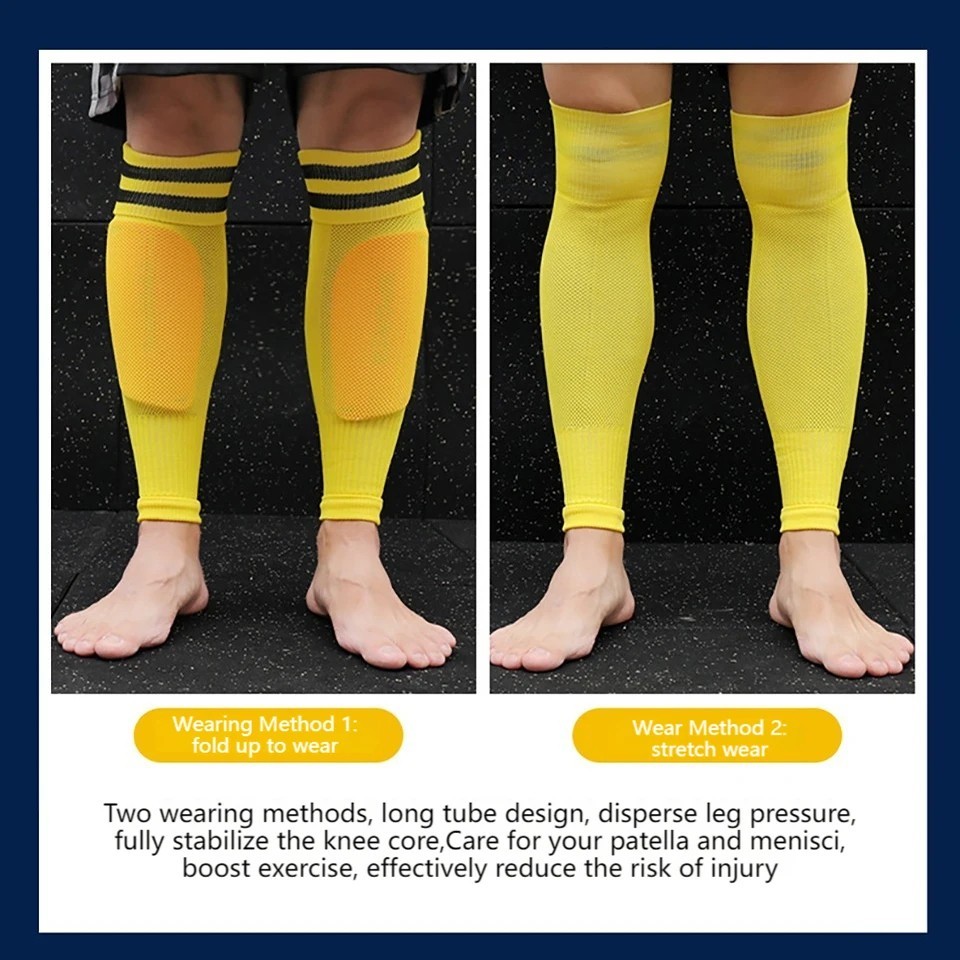 Loogdeel 1Pair Football Sock Calf Sleeves Adult Knee Protection Sports Socks Hig